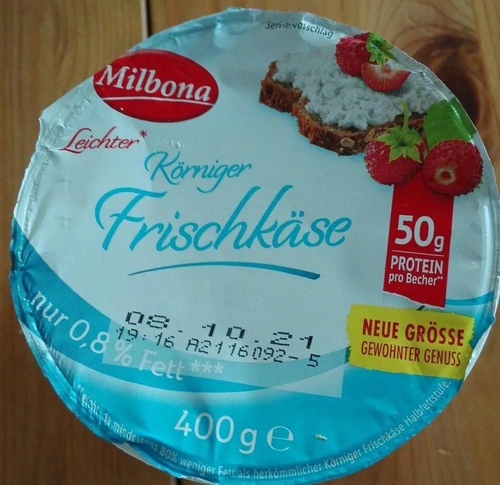 Leichter körniger Frischkäse
