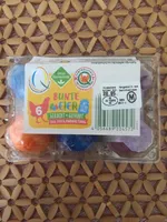 Bunte Eier, gekocht und gefärbt