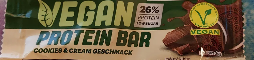 Vegan Protein Bar Cookies & Cream Geschmack