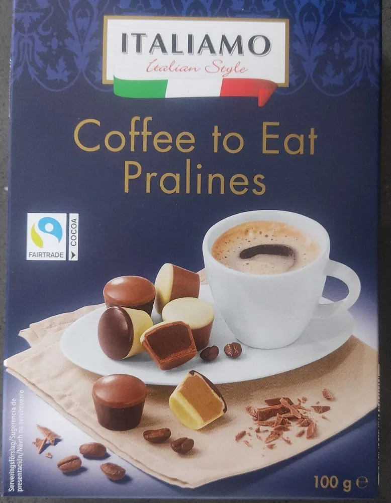 Coffee to eat pralines