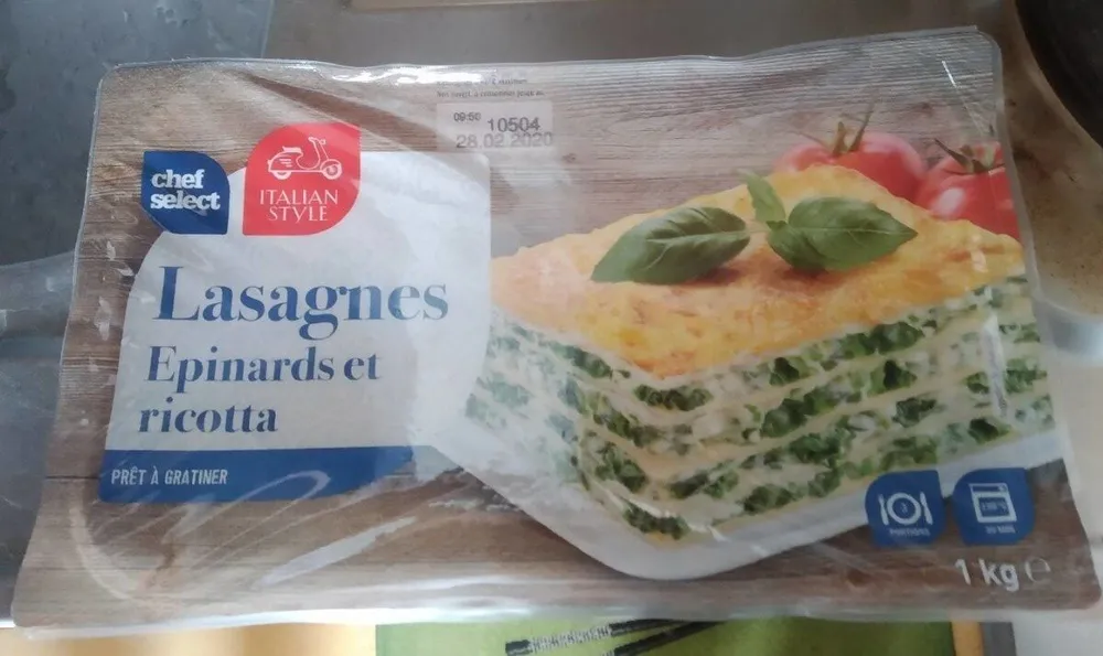 Lasagne épinards ricotta