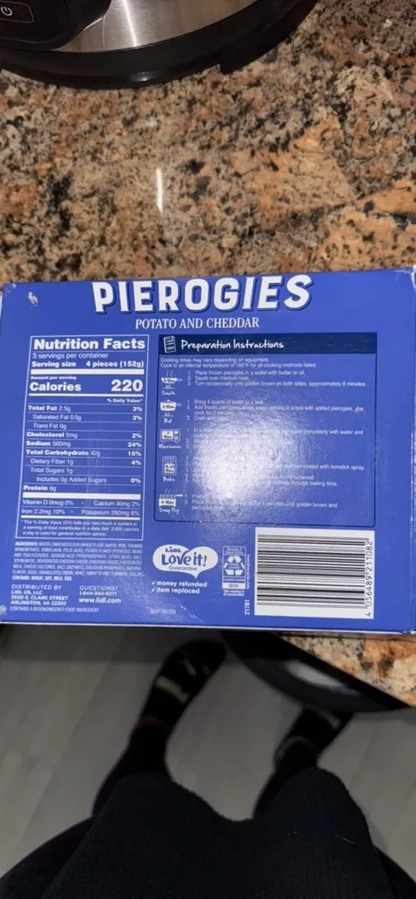 Pierogies Potato and Cheddar
