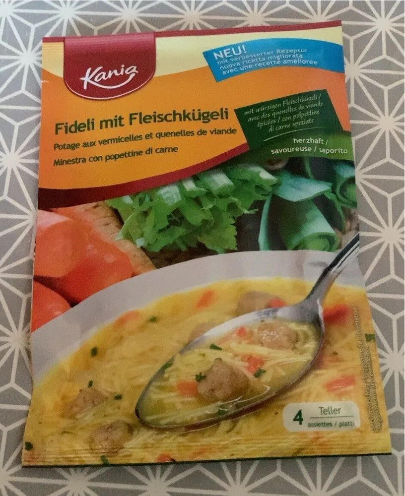 Potqge aux vermicelles et quenelles de viande