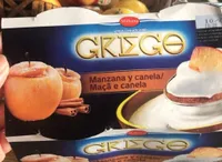 Yogur estilo griego con manzana y canela