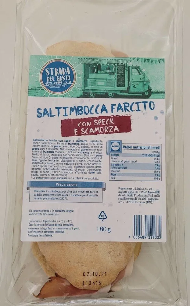 Saltimbocca farcito con speck e scamorza