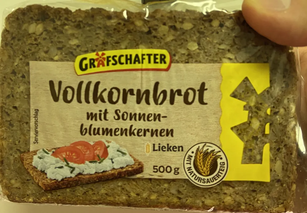 Vollkornbrot mit Sonnenblumenkernen