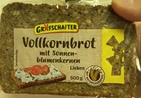Vollkornbrot mit Sonnenblumenkernen