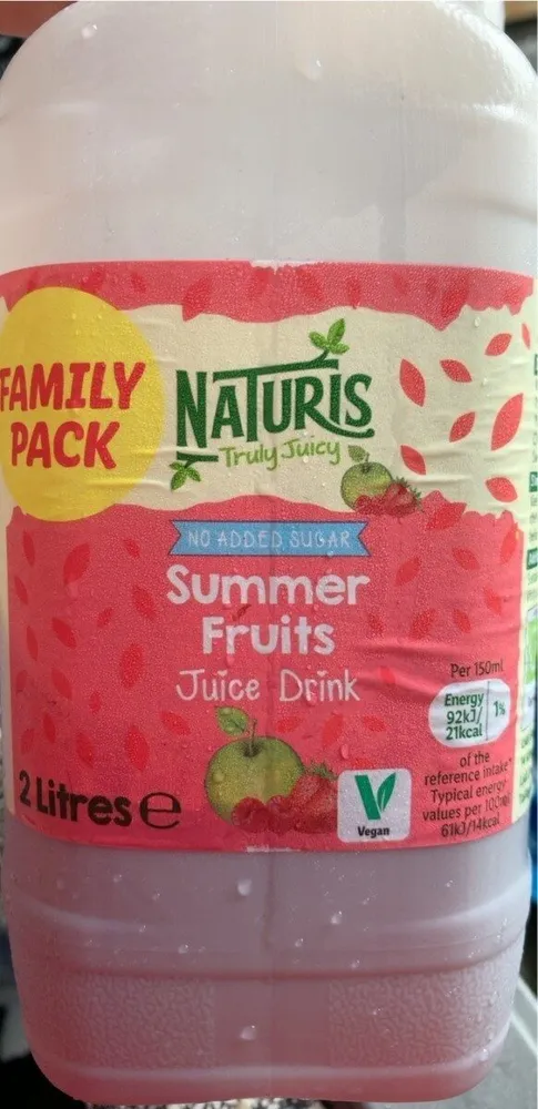 Summer fruits juice drink