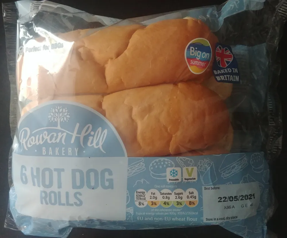 6 hot dog rolls
