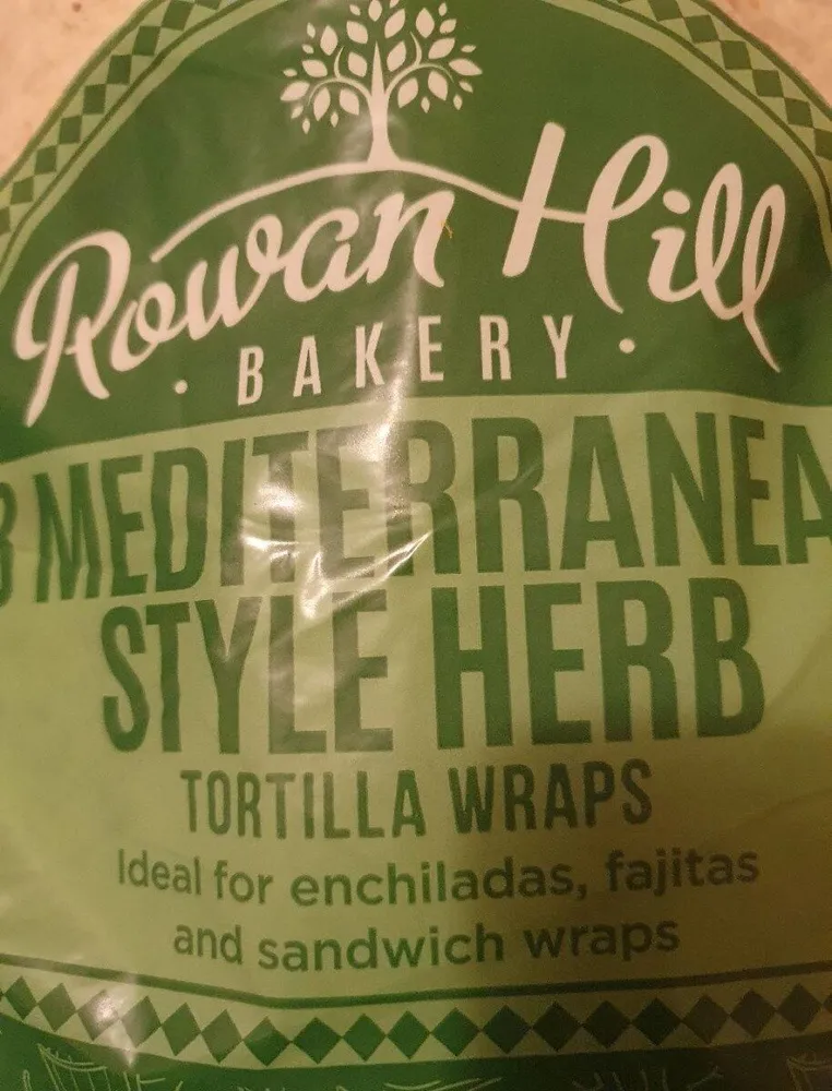 Mediterranean style herb tortilla wrap