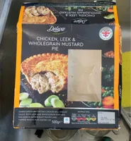 Chicken leak and whole-grain mustard pie