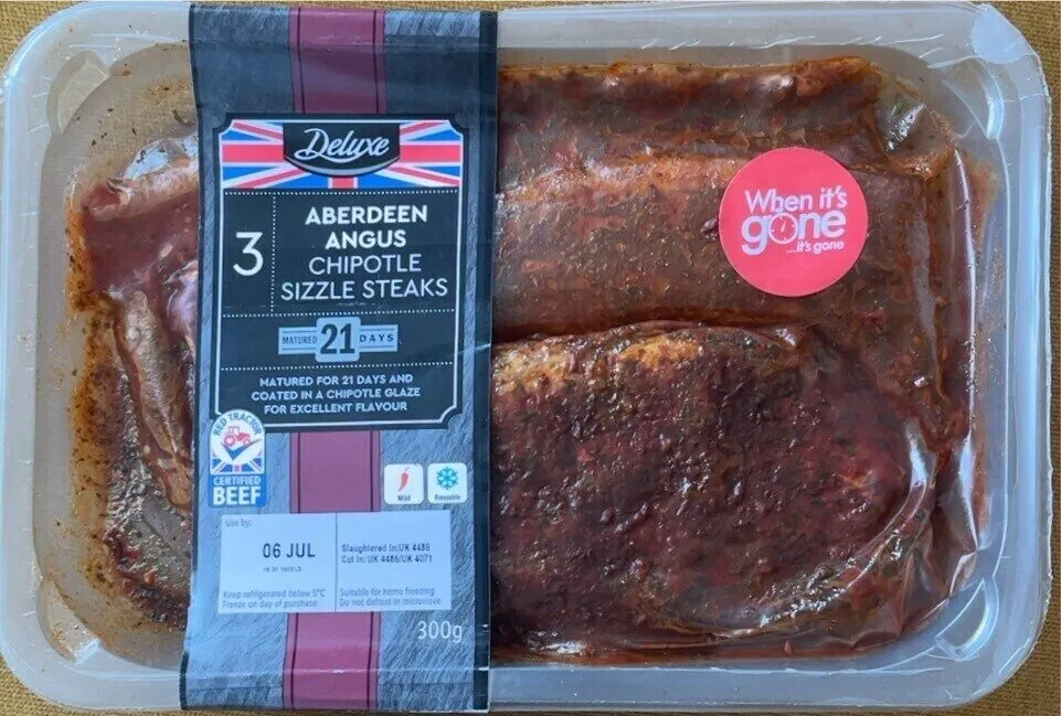 Aberdeen Angus chipotle size steaks