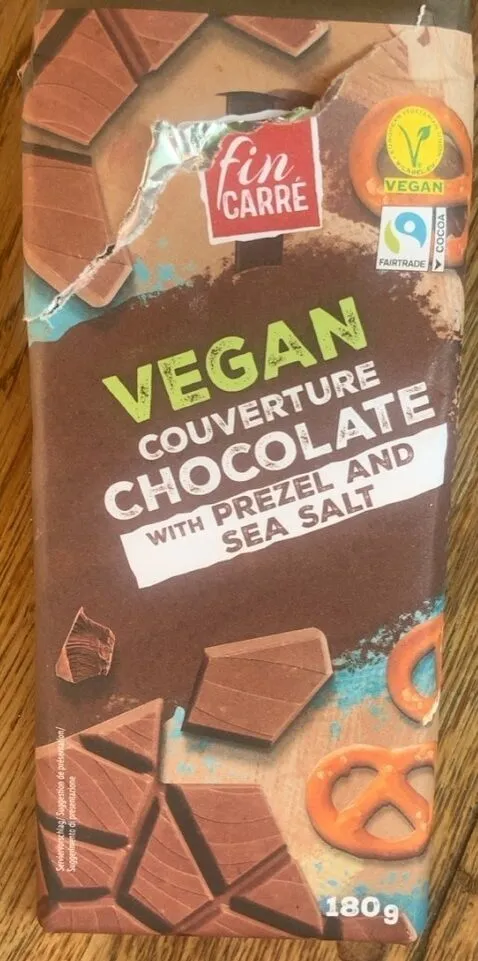 Vegan Couverture Chocolat with Prezel and sea salt