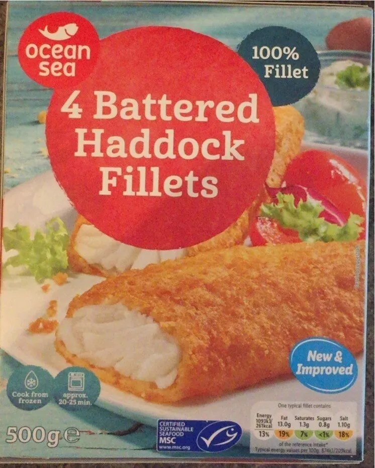 4 Battered Haddock Fillets