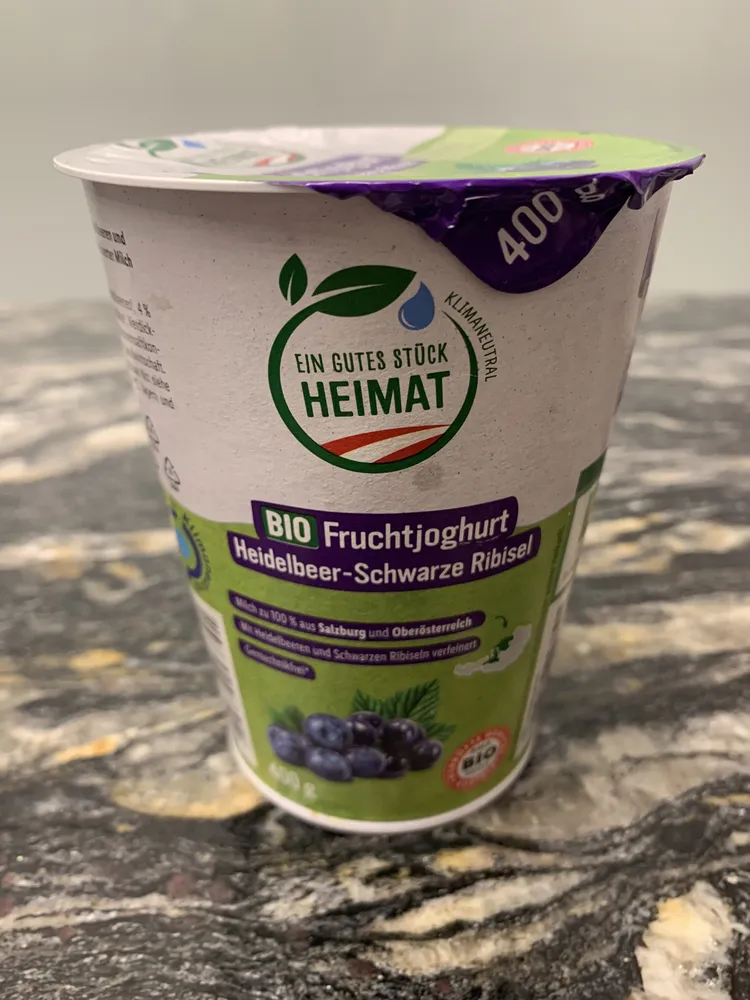 Bio Fruchtjoghurt Heidelbeer-Schwarze Ribisel
