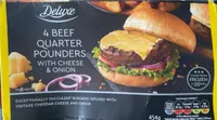 4 Beef Quarter Pounders with cheese & onion