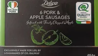 6 pork and apple sausages