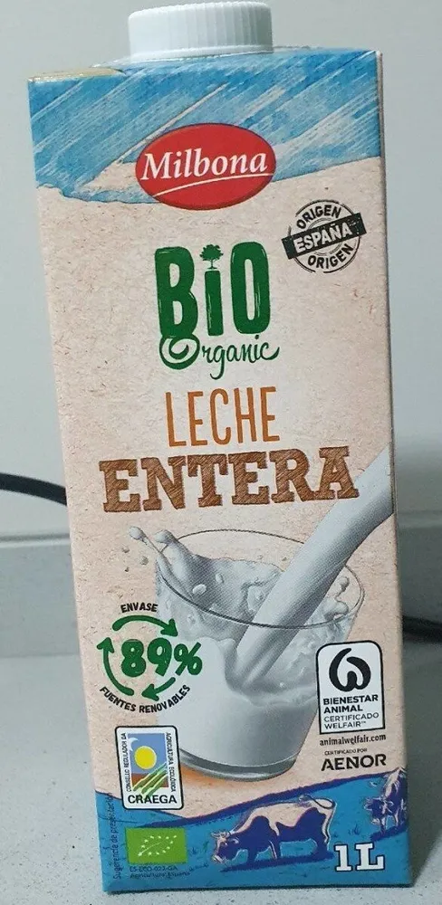 Leche entera BIO ORGANIC