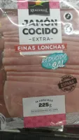 Jamón cocido extra finas lonchas reducido en sal
