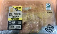 Pechuga de pollo fileteada estilo tropicana