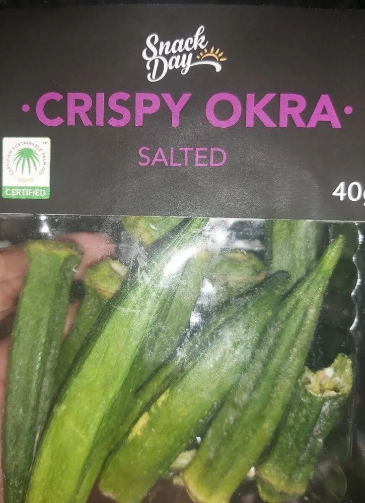 Crispy okra salted
