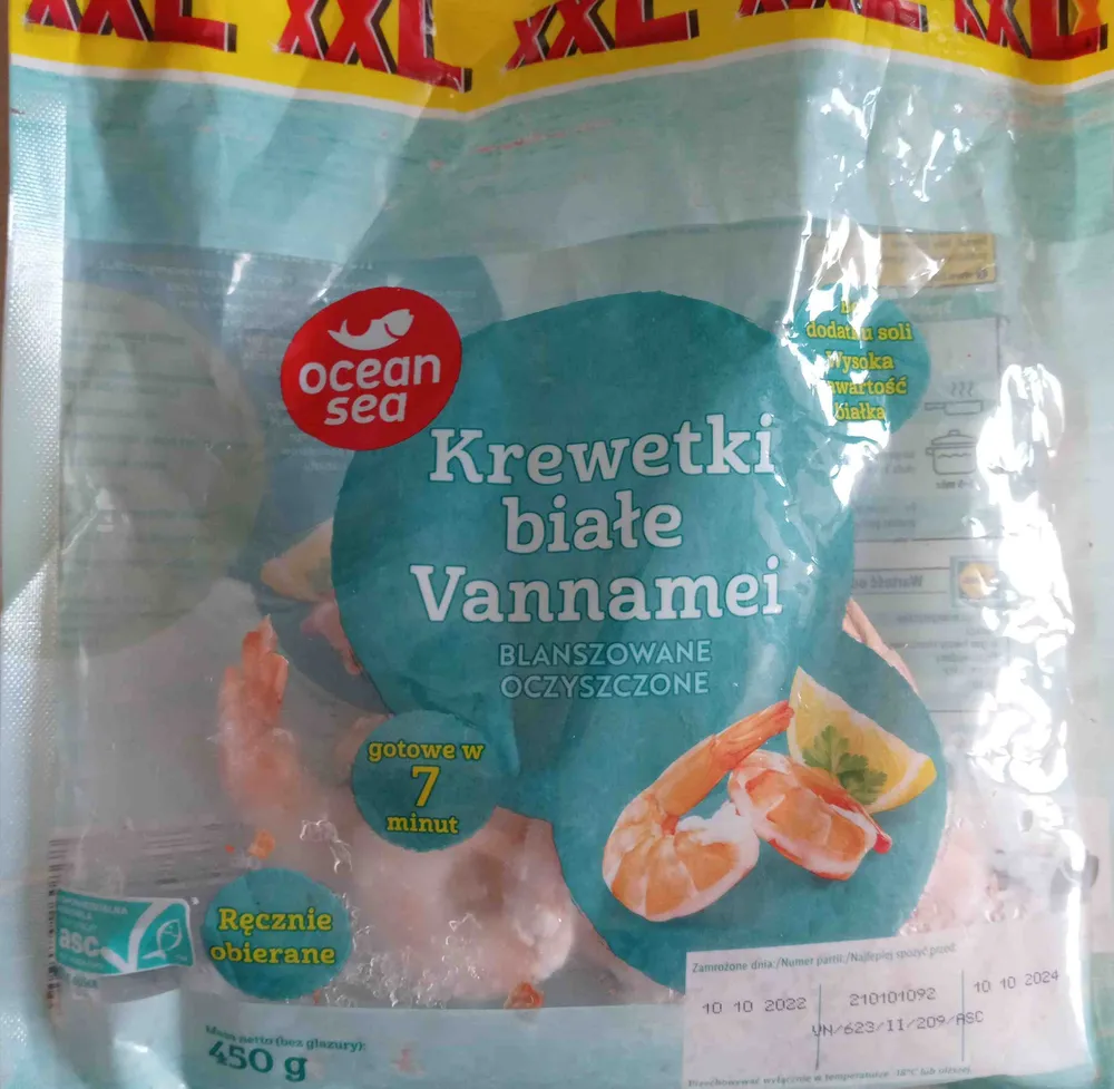 Krewetki białe Vannamei