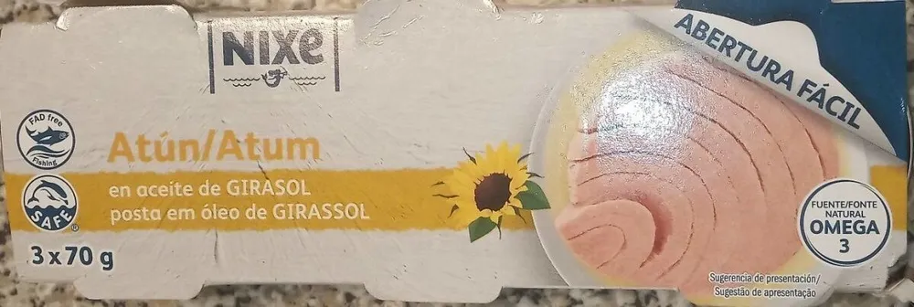 Atún en aceite de girasol