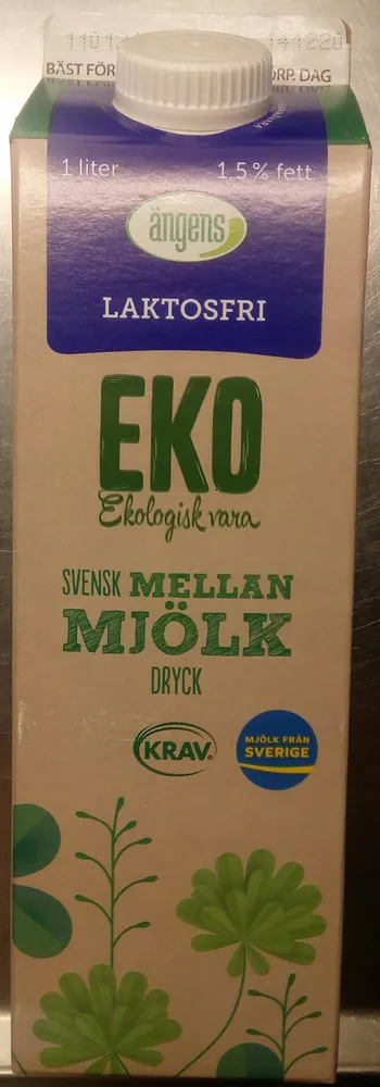 Ängens Laktosfri EKO Svensk mellanmjölkdryck