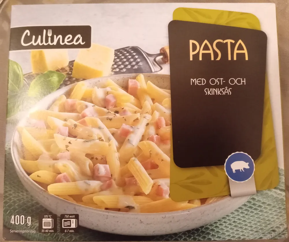 Culinea Pasta med ost- och skinksås