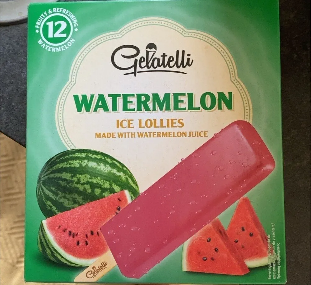 Watermelon ice lollies