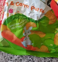 Corn and carrot puffs