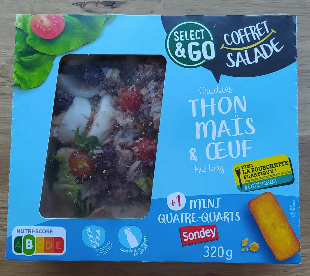 Coffret Salade Crudités Thon Maïs et Œuf