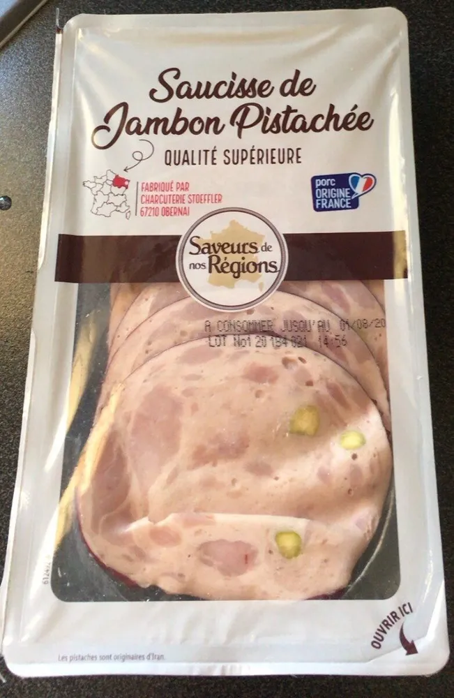 Saucisse de jambon pistachee