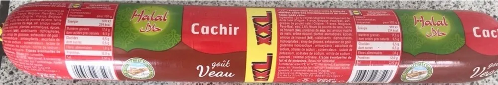 Cachie halal gout veau