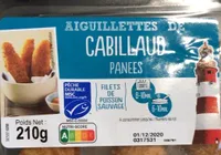 Aiguilletee de cabillaud pane
