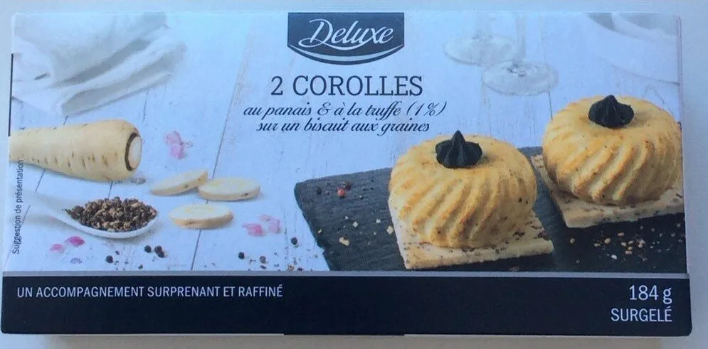 2 Corolles au panais & à la truffe sur un biscuit aux graines