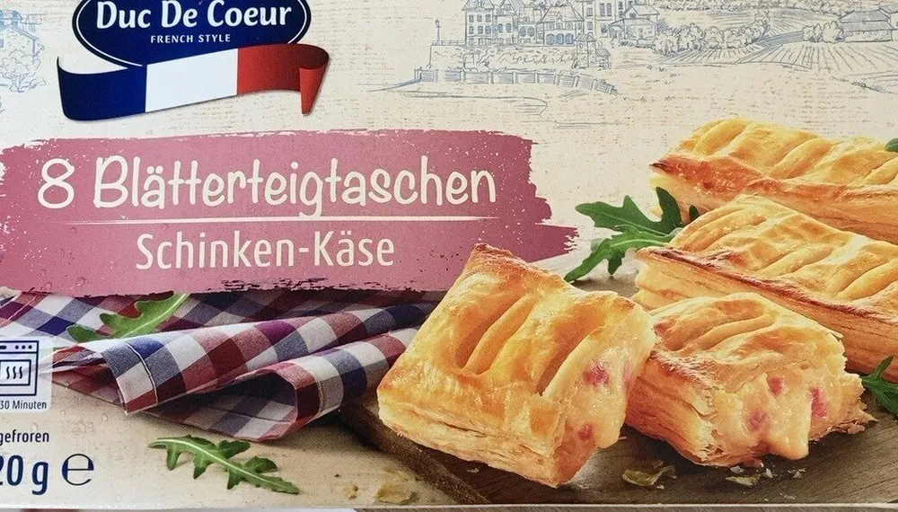 Blätterteigtaschen Schinken-Käse