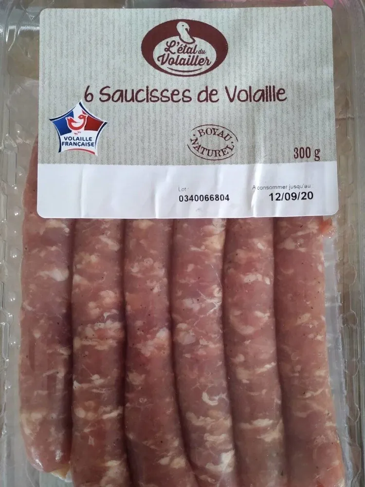Saucisses de volaille