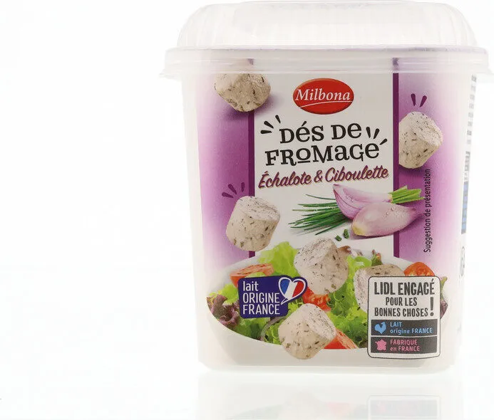 Dés de fromage Echalote et cib
