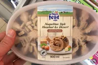 Neapolitan style hazelnut ice dessert