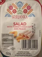 Salad with Turkey coldcuts and peach