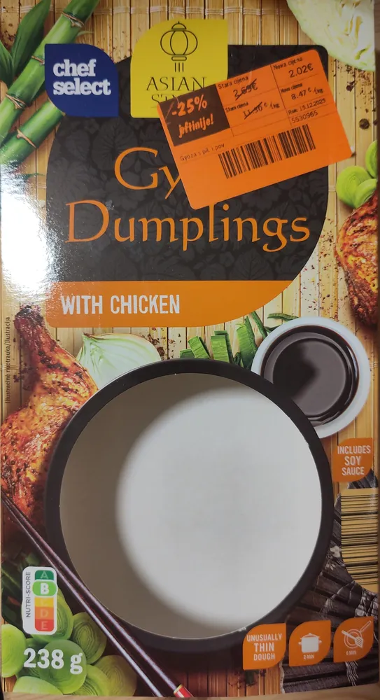 gyoza dumplings with chicken