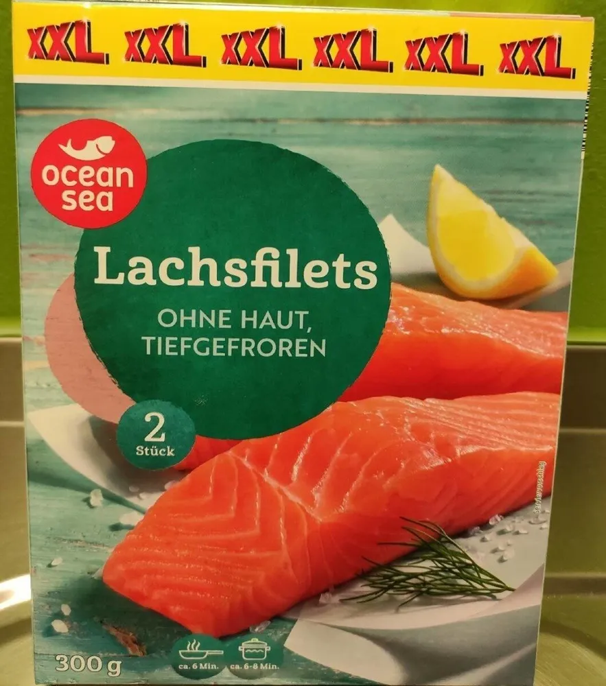 Lachsfilets Ohne Haut, Tiefgefroren