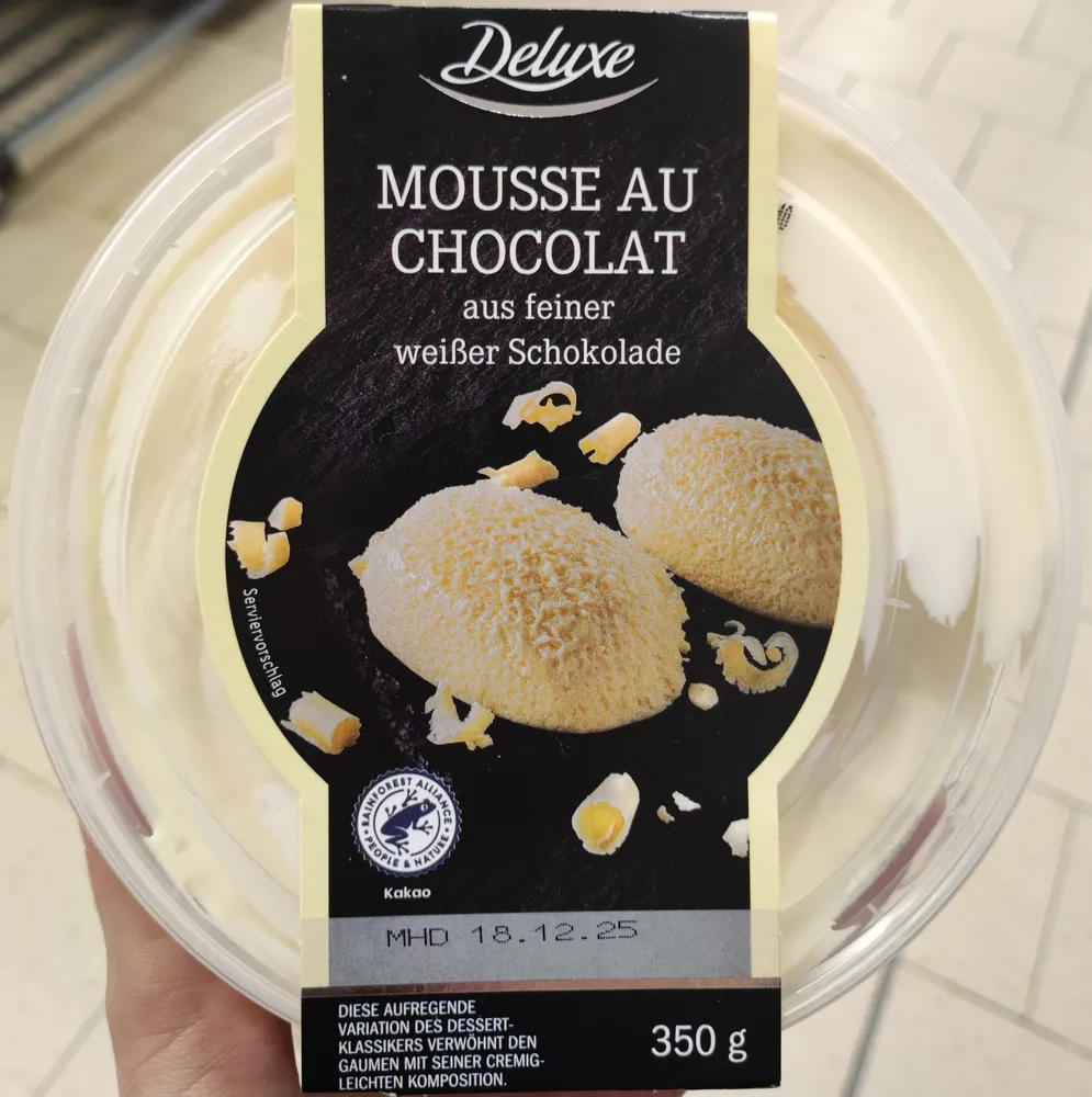 Mousse au Chocolate aus feiner weisser Schokolade