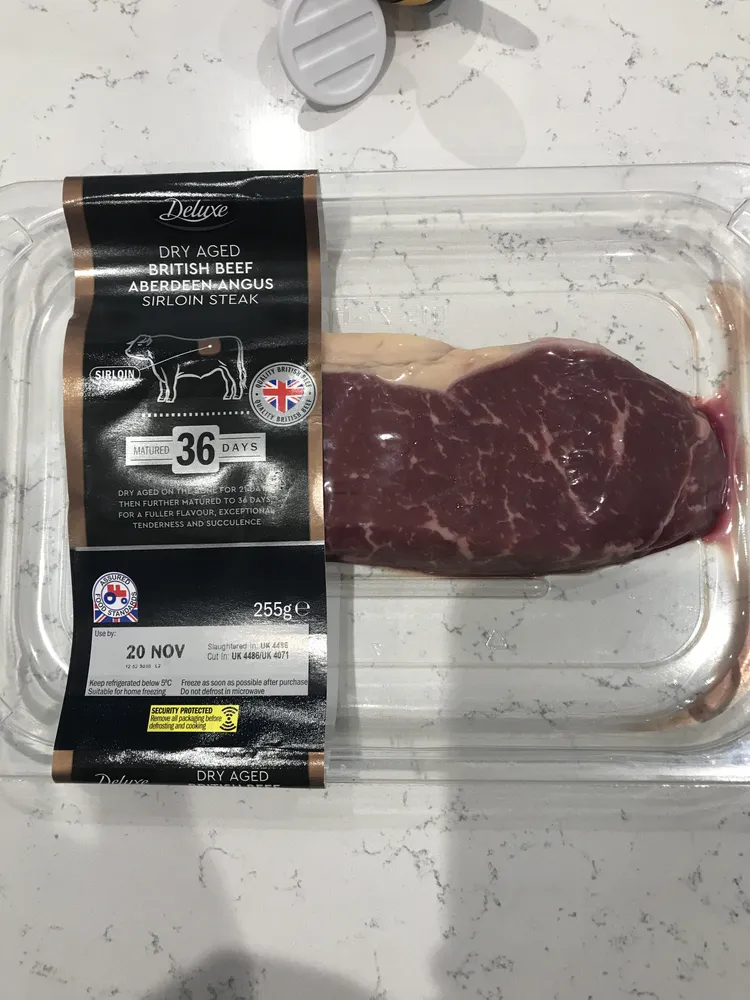 Dry Aged British Beef Aberdeen Angus Sirloin Steak
