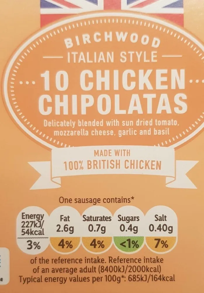 10 Chicken Chipolatas