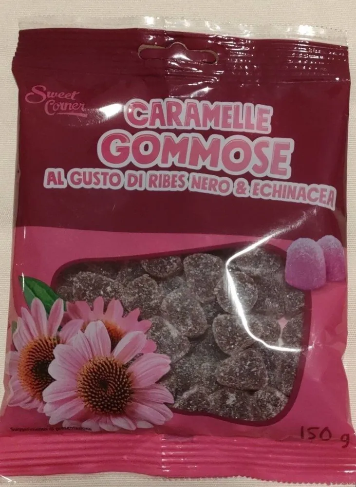 Caramelle gommose al gusto di ribes nero ed echinacea