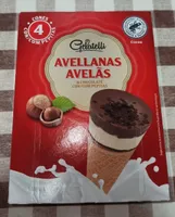 Helado de avellanas con chocolate y pepitas
