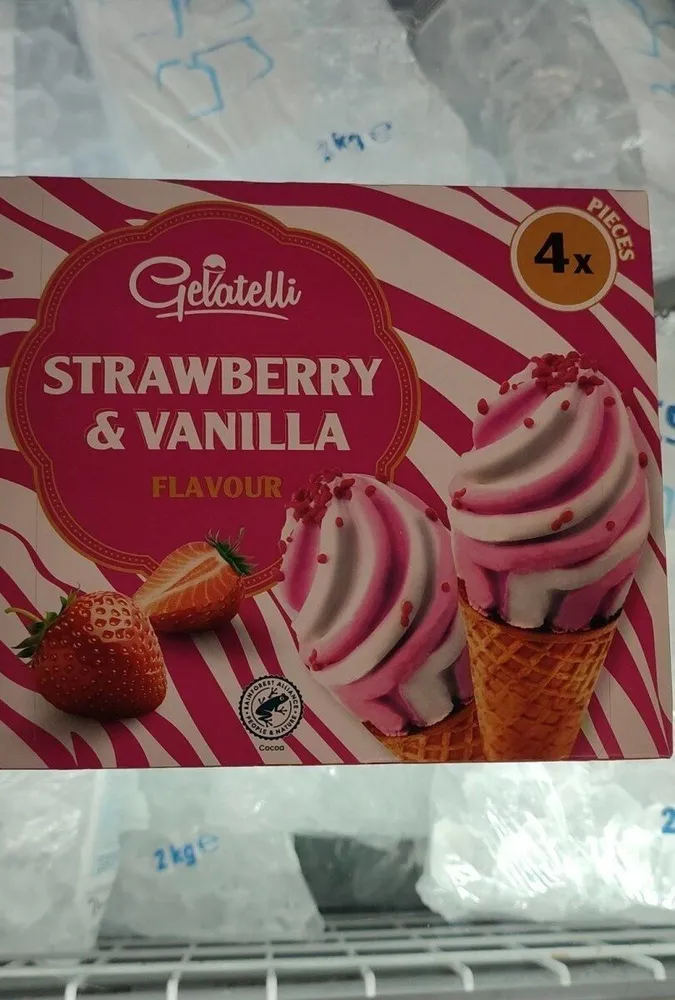 Strawberry and vanilla flavour
