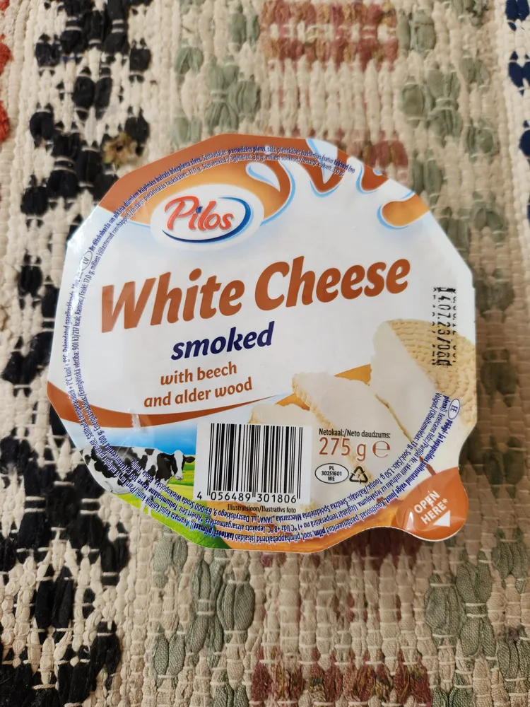 White cheese smoked